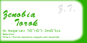 zenobia torok business card